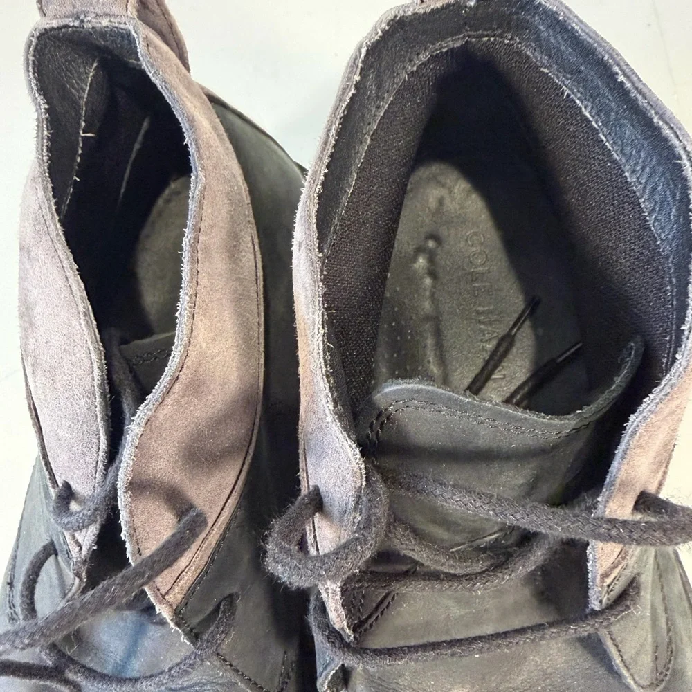 Cole Haan Men's Chukka Ankle Boots C20917 Gray‎ Black Leather  Size 7.5M